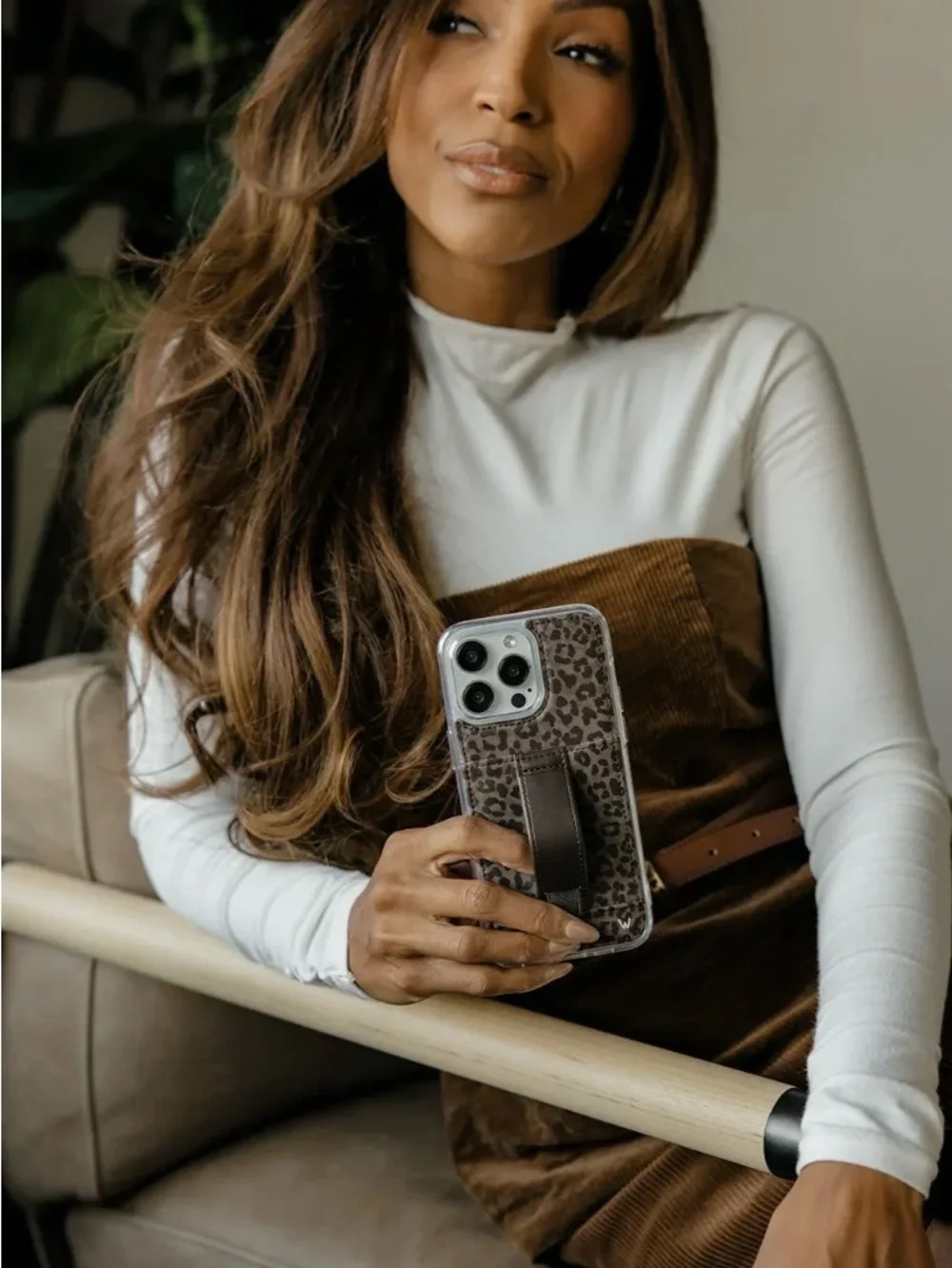 Walli Case “Shadow Leopard” iPhone 13 Pro Max New Two Tone Brown